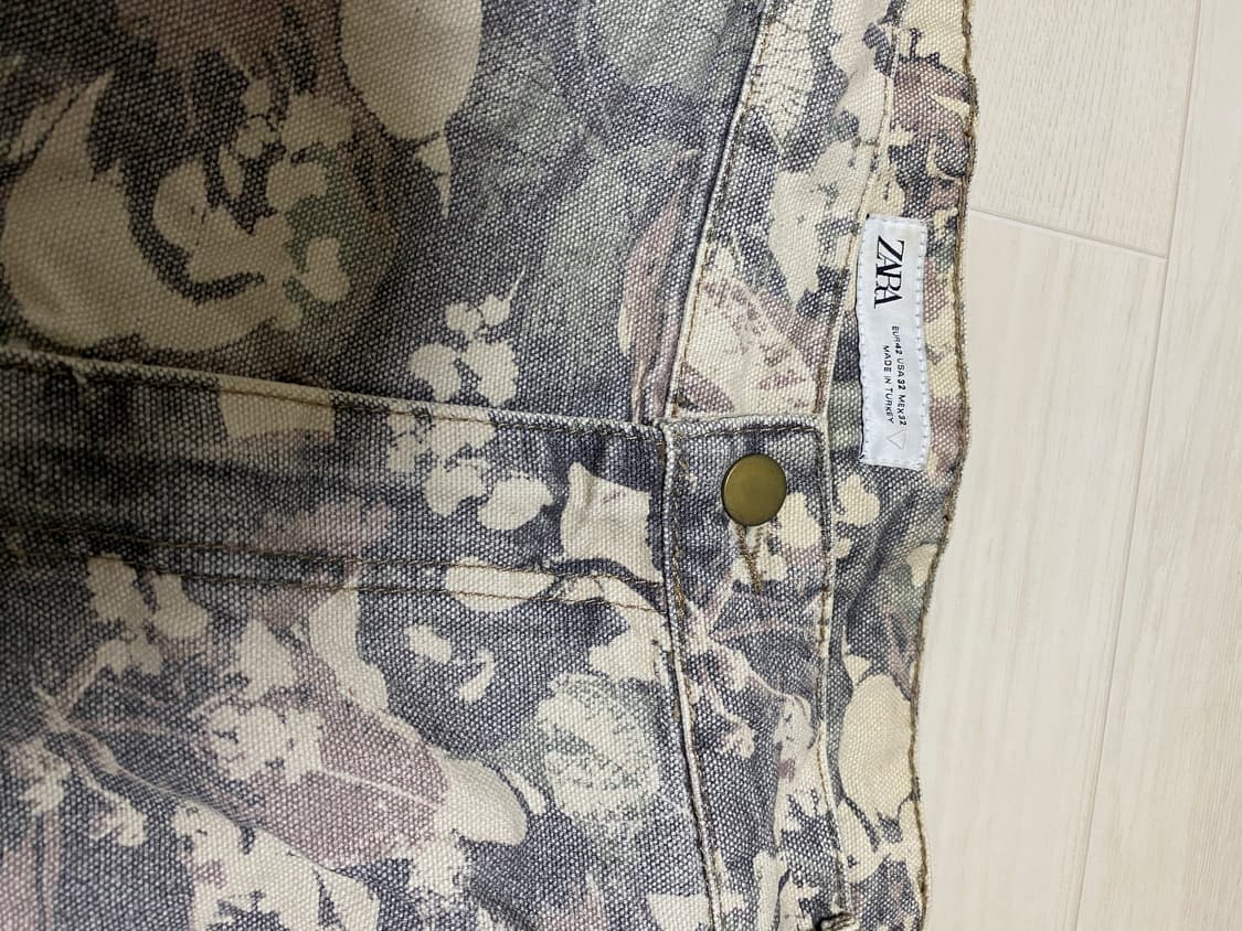 자라 에스닉 플라워 패턴 카고 팬츠 상품이미지4