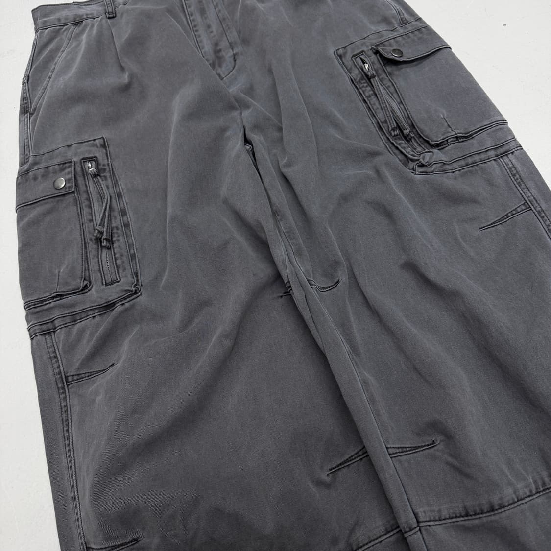 밀로 아카이브 멀티포켓 탄창 와이드 워싱 카고팬츠 상품이미지5