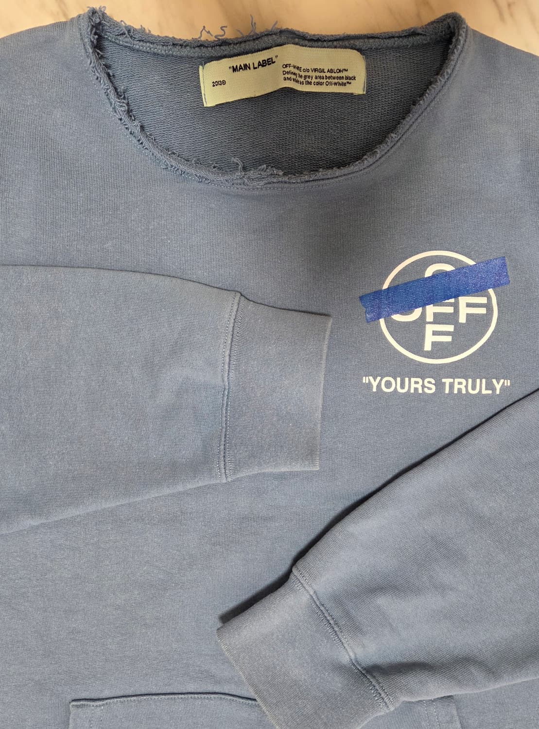 오프화이트 프린트 맨투맨  상품이미지6