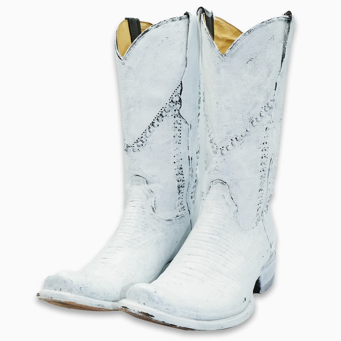 루델(RUDEL) 핸드 페인팅 웨스턴 레더 부츠 6.5E(255) BT 상품이미지1