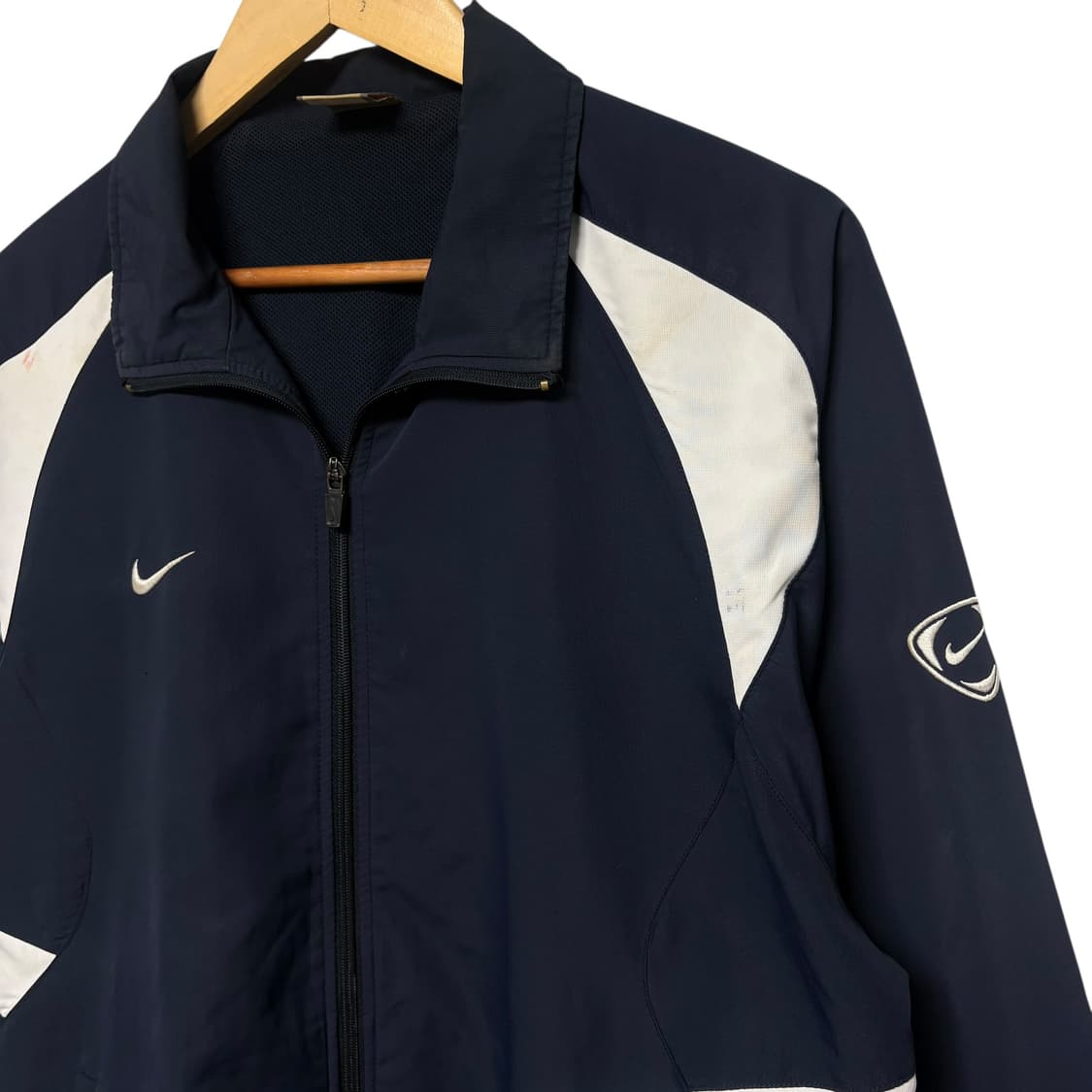 3856 나이키 네이비 화이트 배색 바람막이 상품이미지2