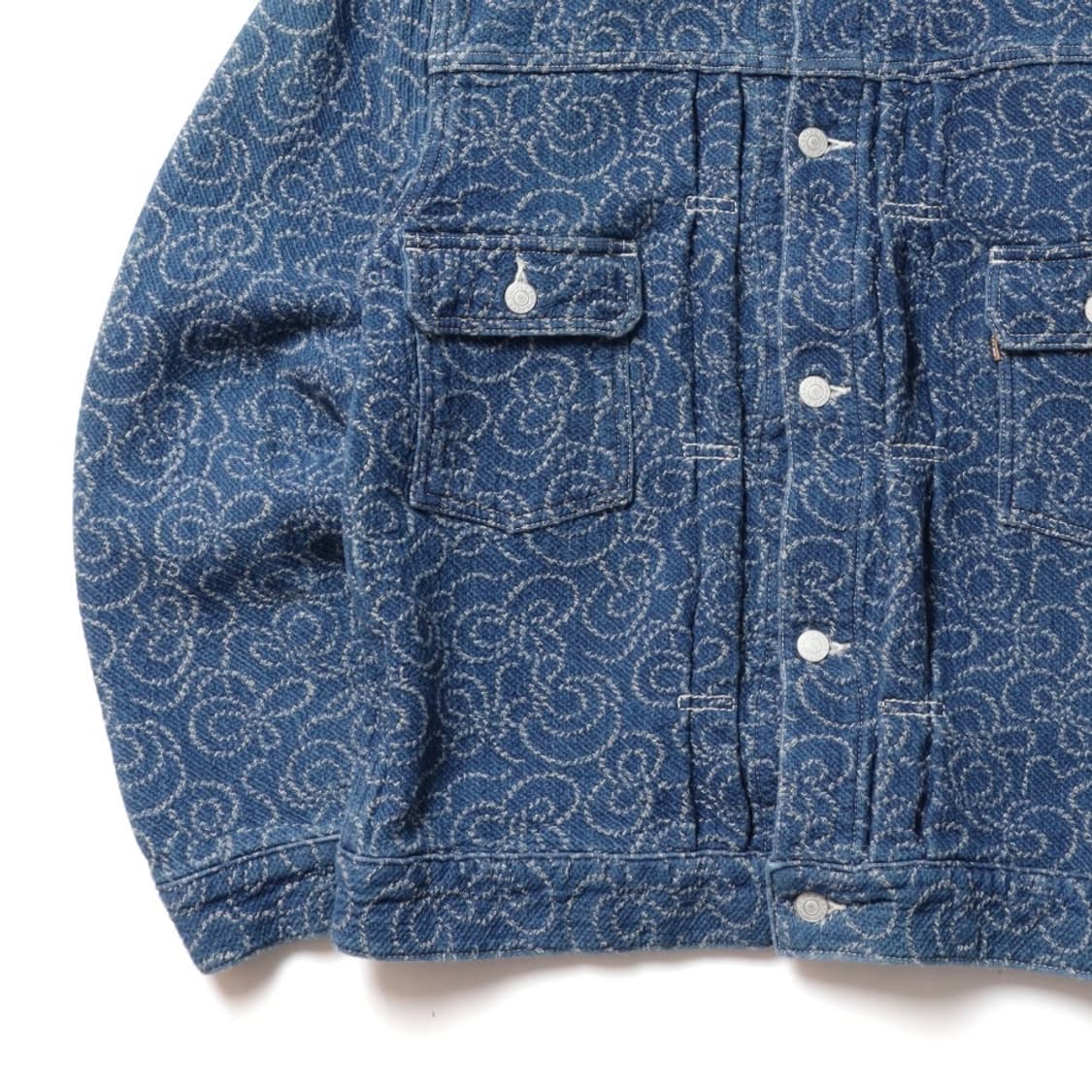 칼리 Calee Jacquard Type Two Denim Jacket  상품이미지4