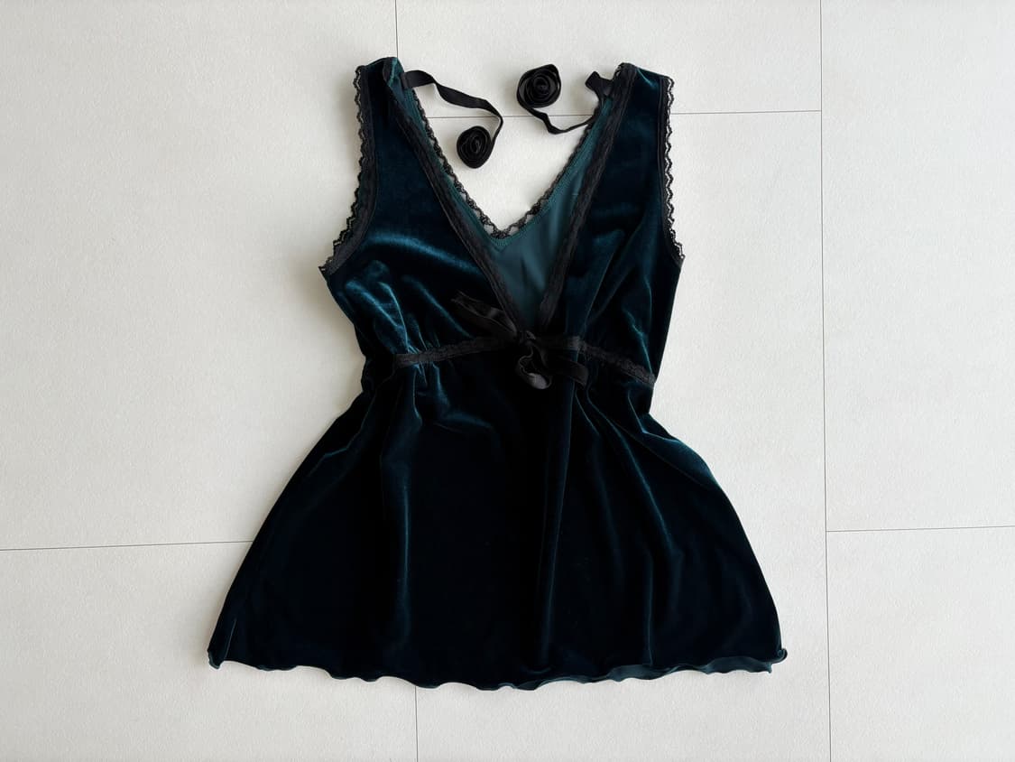 velvet ribbon top 상품이미지1