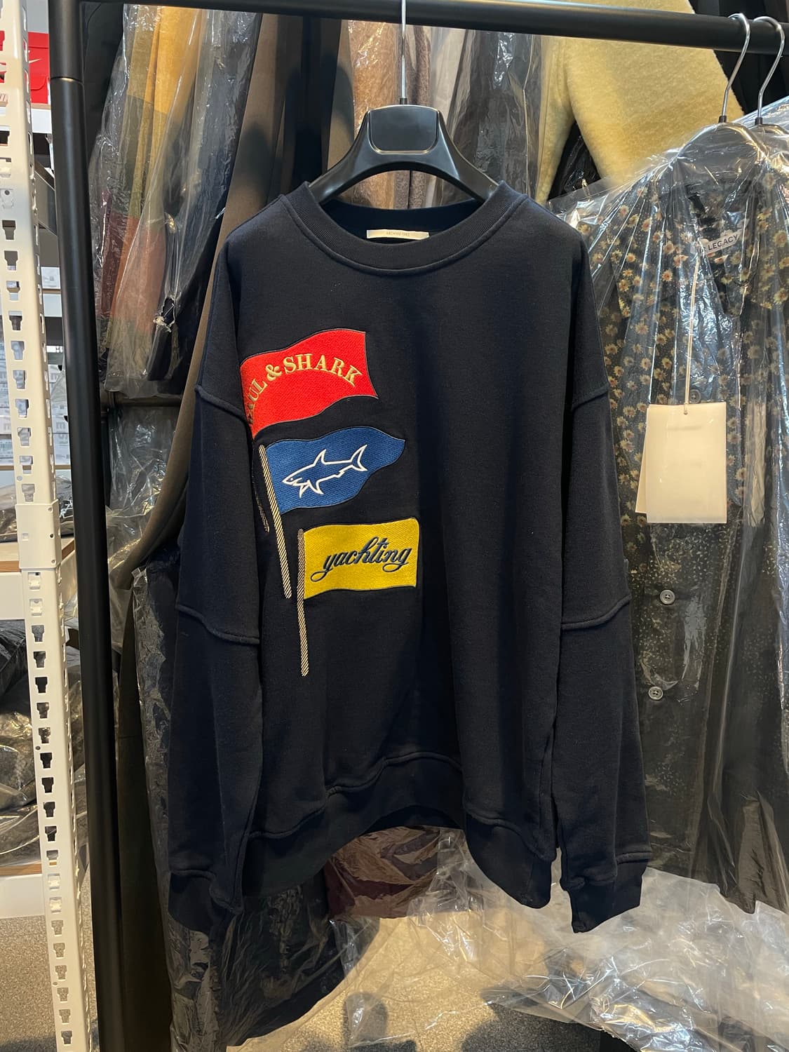 (정품/새상품) 폴앤샤크 네이비 깃발 패치 맨투맨 상품이미지1