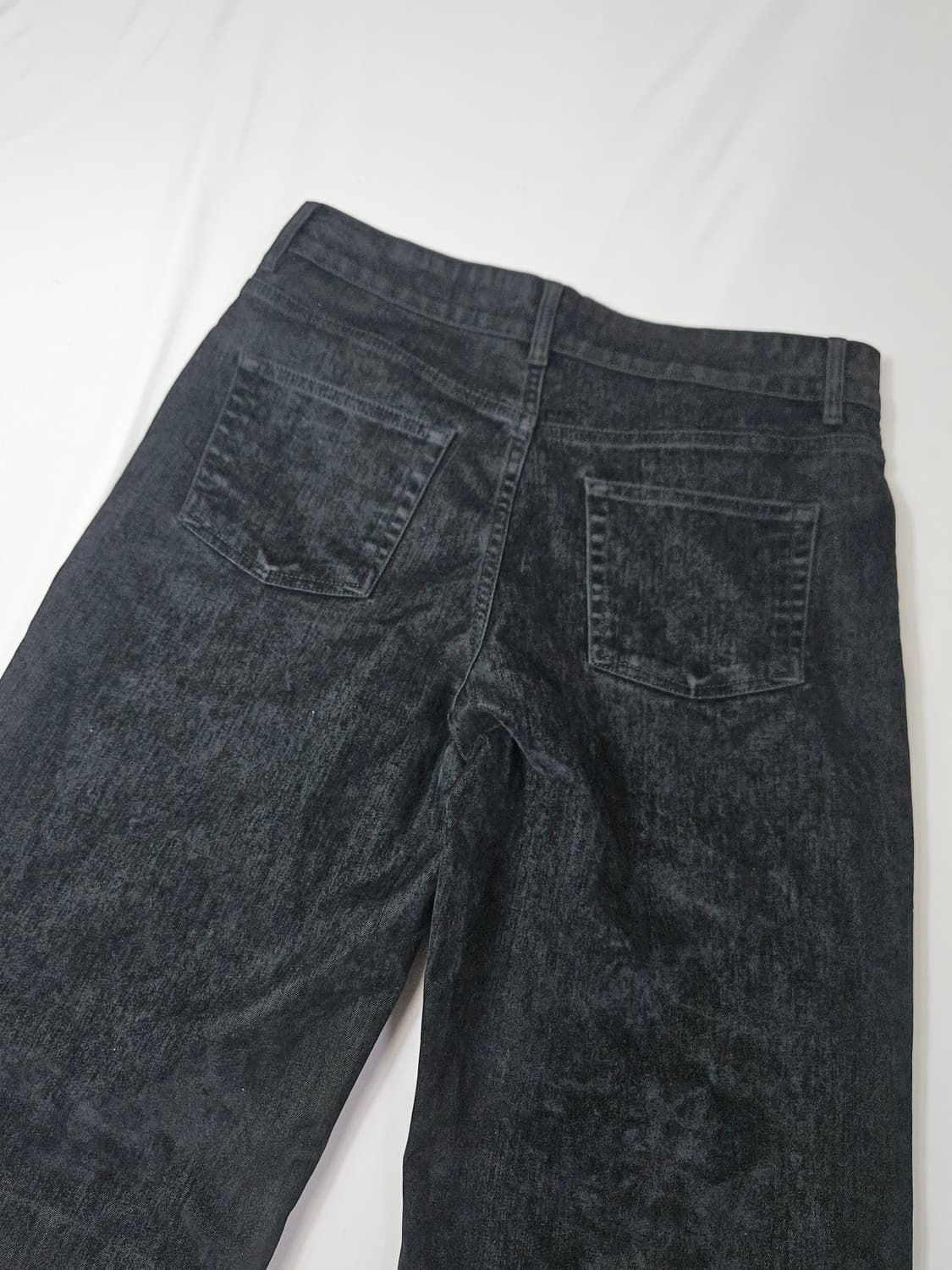 자라 ZARA 옴므 워싱 스웨이드 흑청 진 숏팬츠 하프 데님 28 상품이미지5