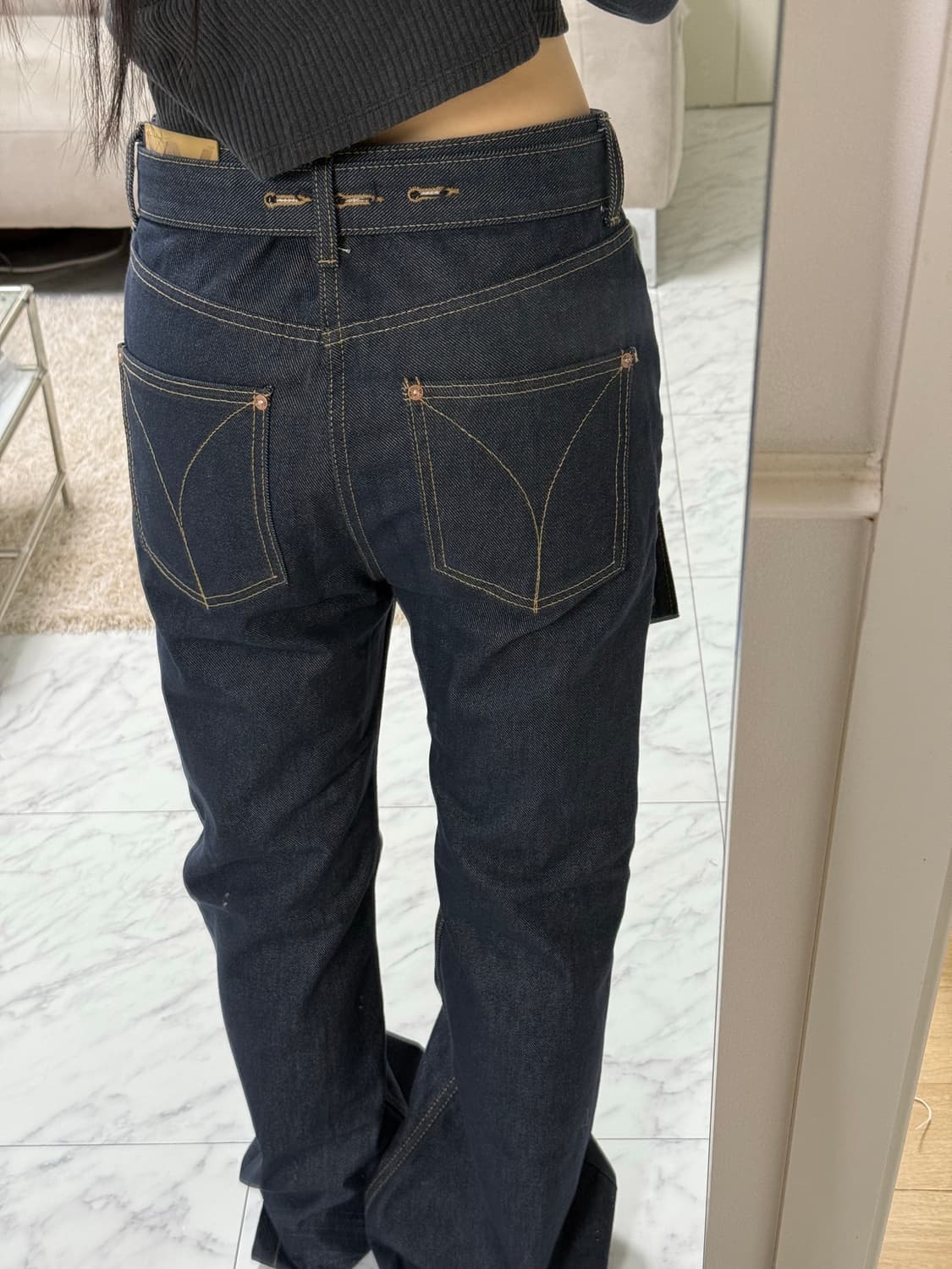 오픈와이와이 BELTED LOOSE BOOTCUT JEAN  상품이미지6
