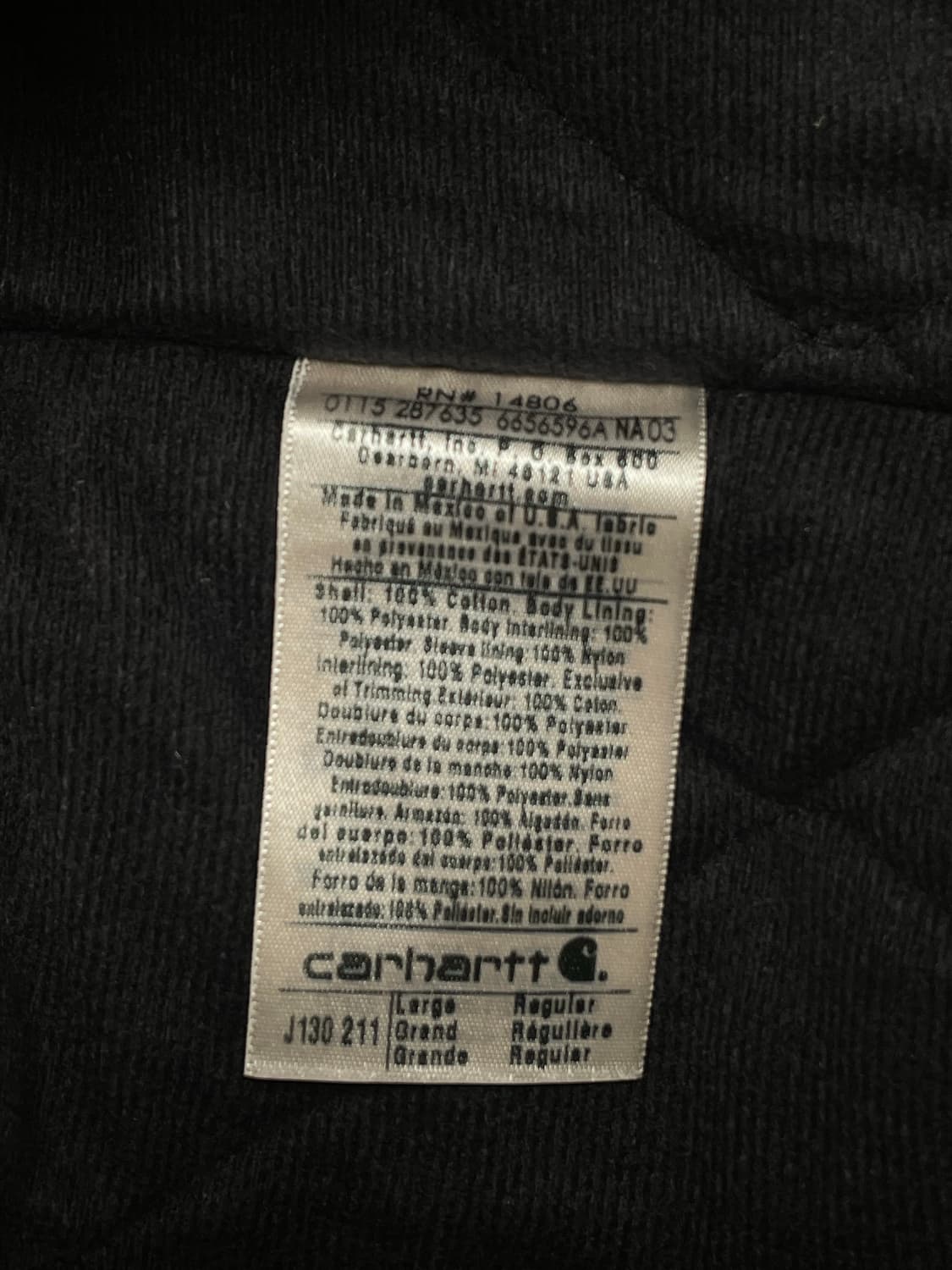 칼하트 J130 덕 액티브 자켓 L 데드스탁 새상품 상품이미지4