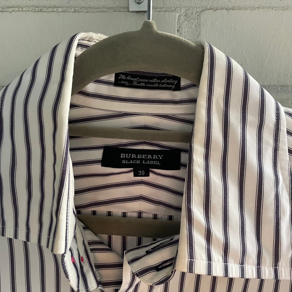 버버리 블랙라벨 스트라이프 셔츠 상품이미지4