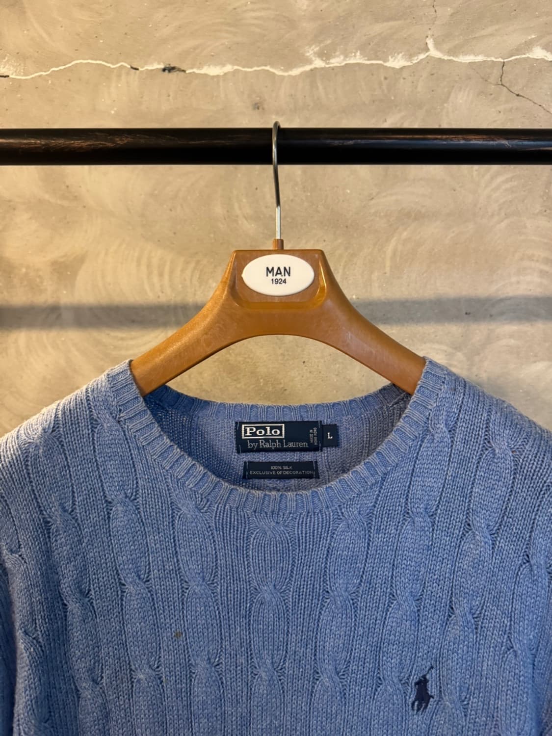 폴로 랄프로렌 100% 실크 케이블 니트 105 상품이미지3