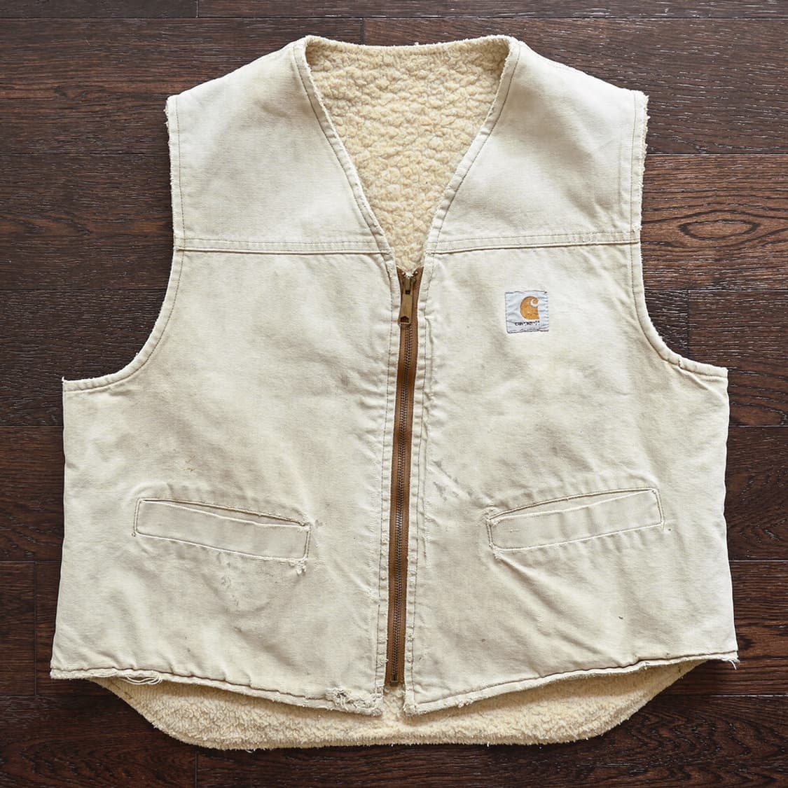 80s Carhartt 칼하트 빈티지 쉐르파 베스트 상품이미지1