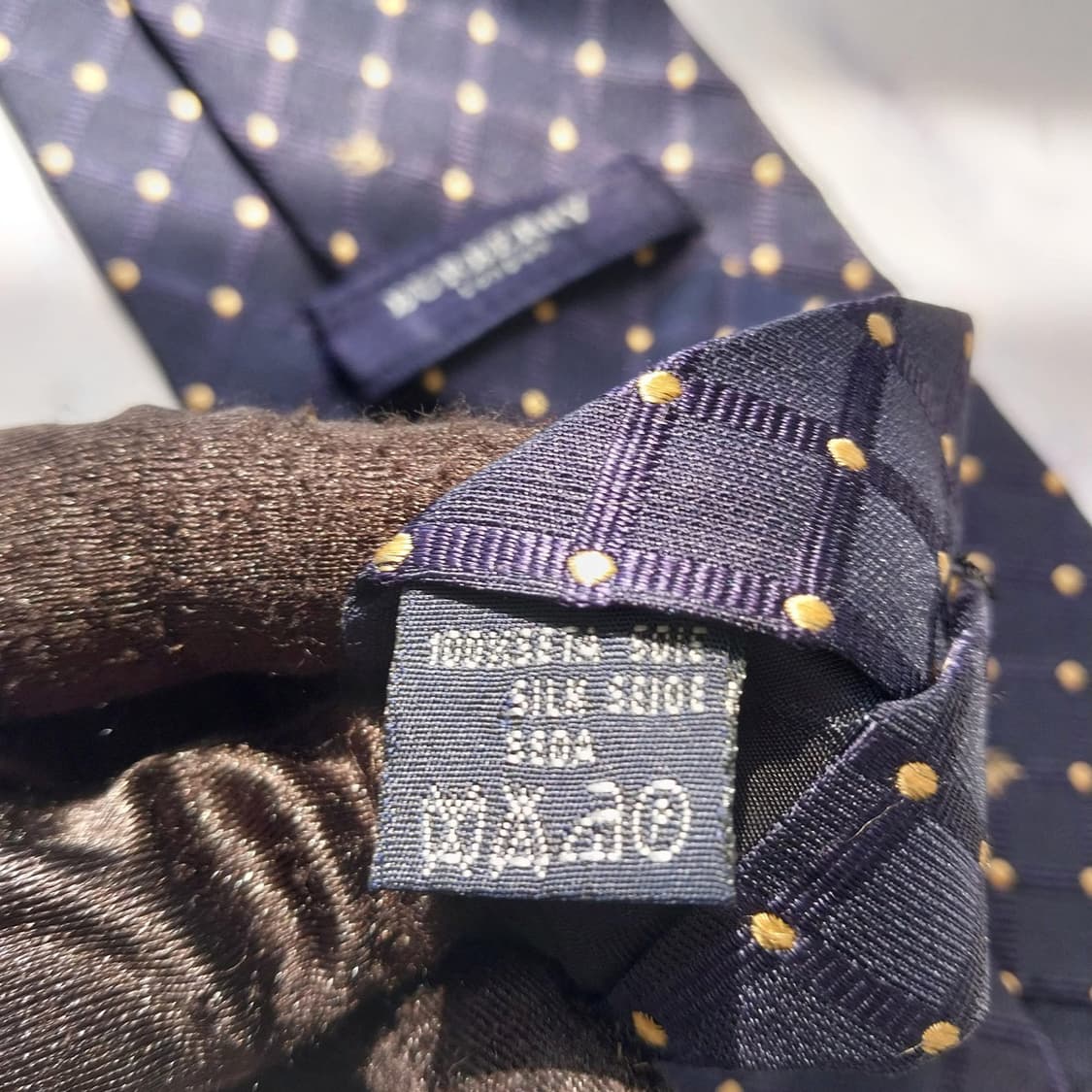 버버리 실크 도트 기마사 자수 넥타이 9.7cm A+등급 K2314 상품이미지7