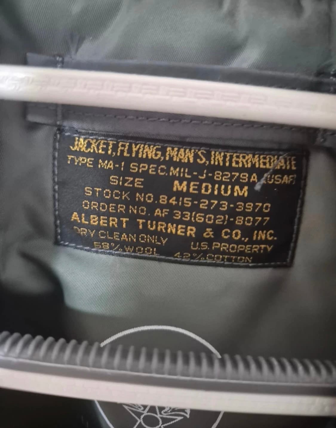 토이즈 맥코이 MA-1 알버트 터너 M 상품이미지2