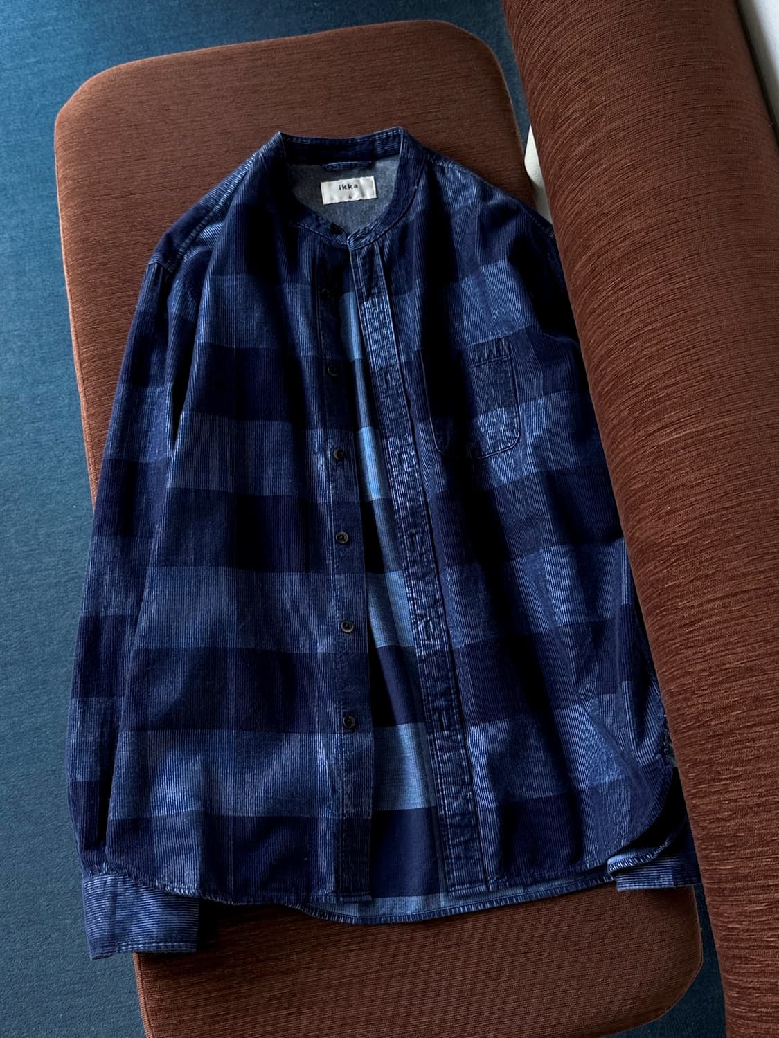 Natural brushed cotton design check shir 상품이미지9