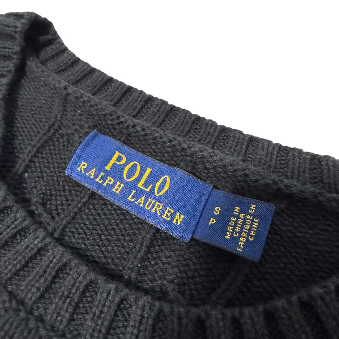 신형 폴로 랄프로렌 블랙 꽈배기 면니트 상품이미지3