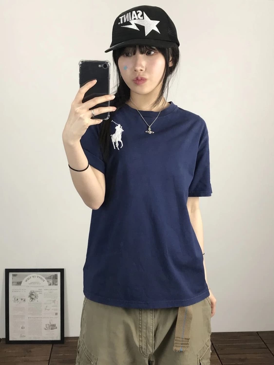 Polo Ralph Lauren Navy Big Pony Tee 상품이미지2