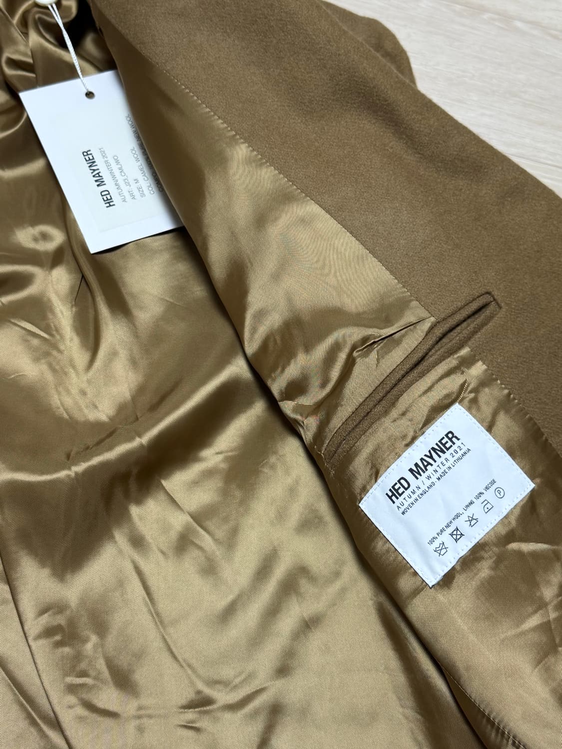 헤드메이너 21aw 카멜 드롭드 더블 블레스티드 자켓 상품이미지4