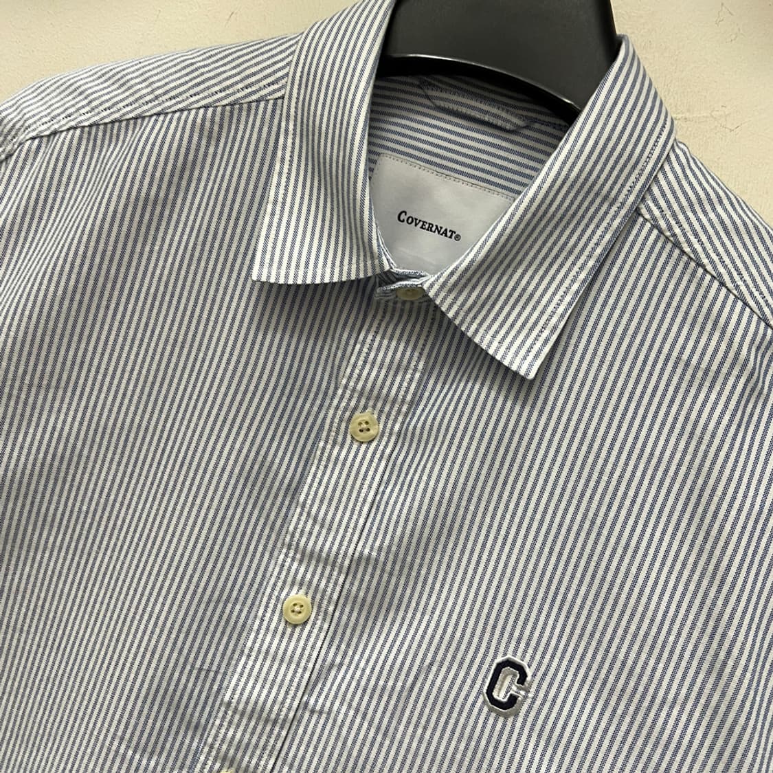 커버낫 C로고 오버핏 스트라이프 옥스포드 셔츠 S 상품이미지3