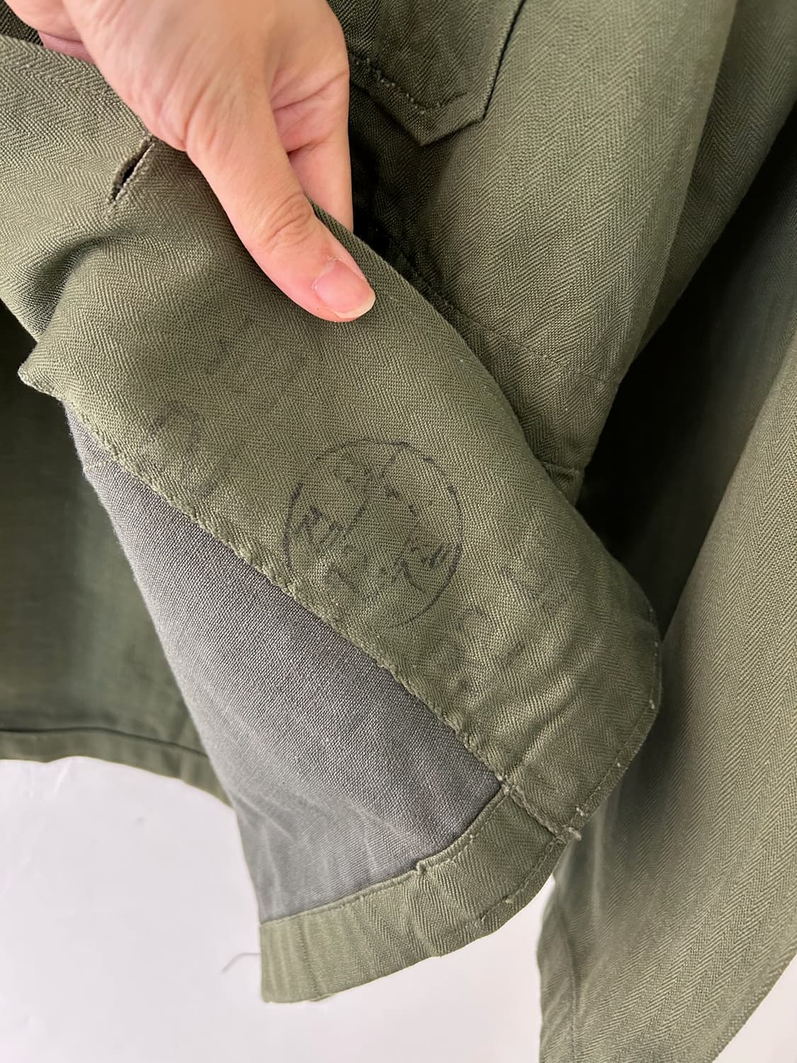 70's Korean Army HBT Fatigue Shirt. 상품이미지5