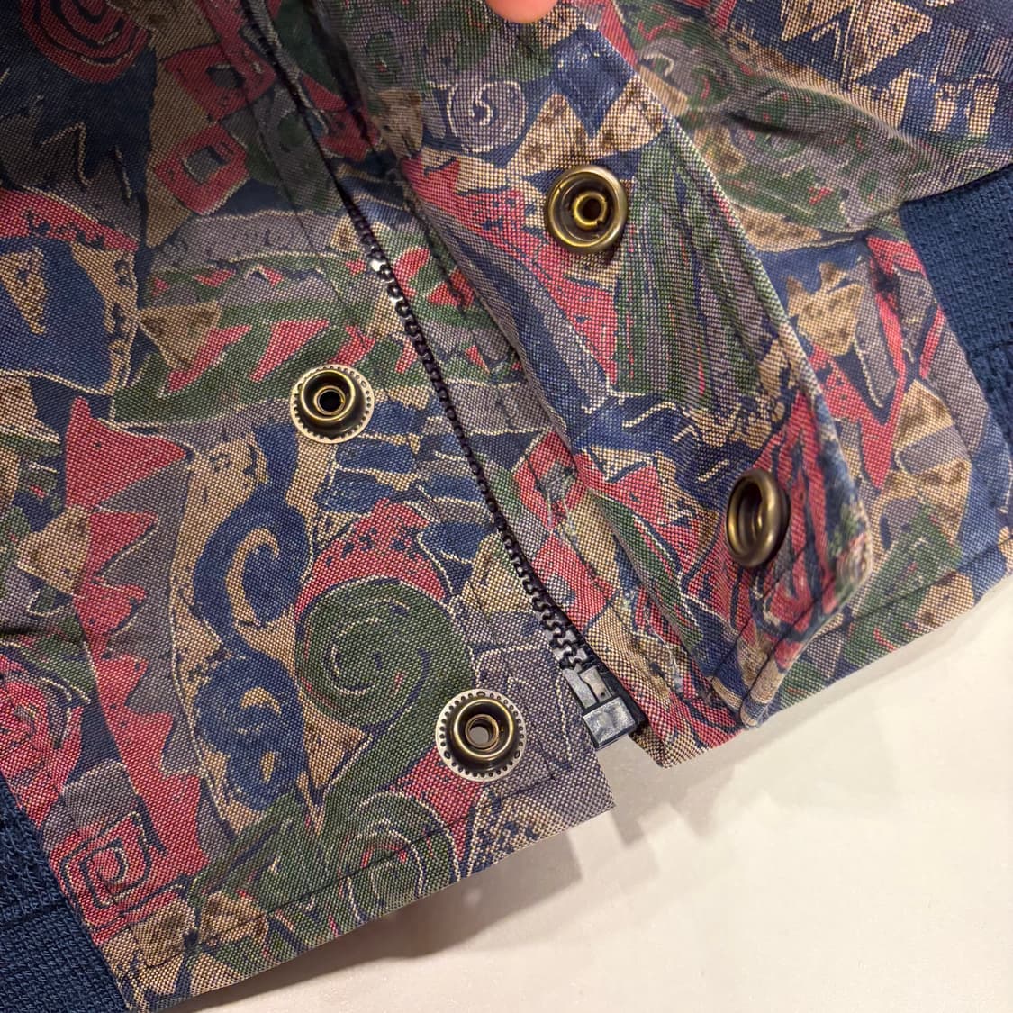 [L] 93s 발렌시아가 빈티지 패턴 실크 봄버 자켓 B709 상품이미지7