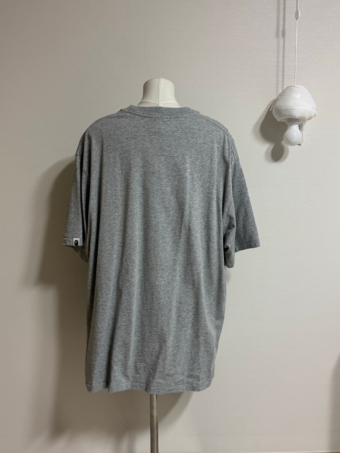 베이프 ABC 카모 페이드 에이프 헤드 릴렉스드 핏 티셔츠 그레이 상품이미지5