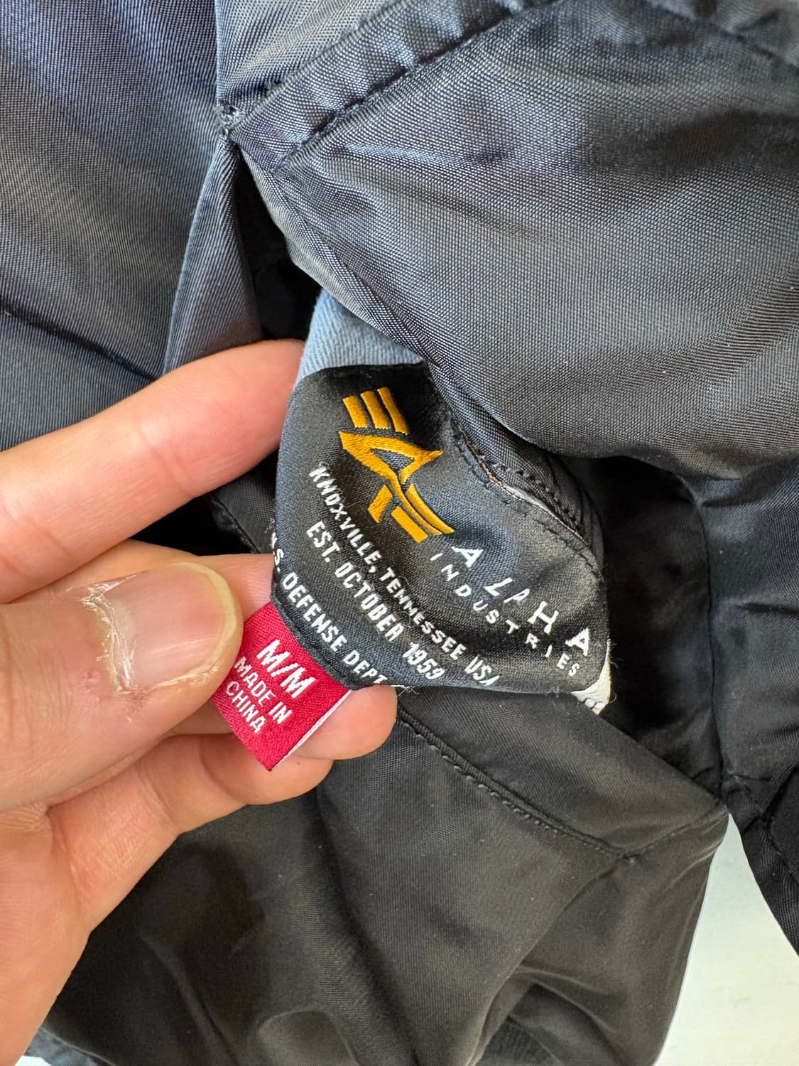 알파인더스트리 MA-1 블랙 자켓 상품이미지8