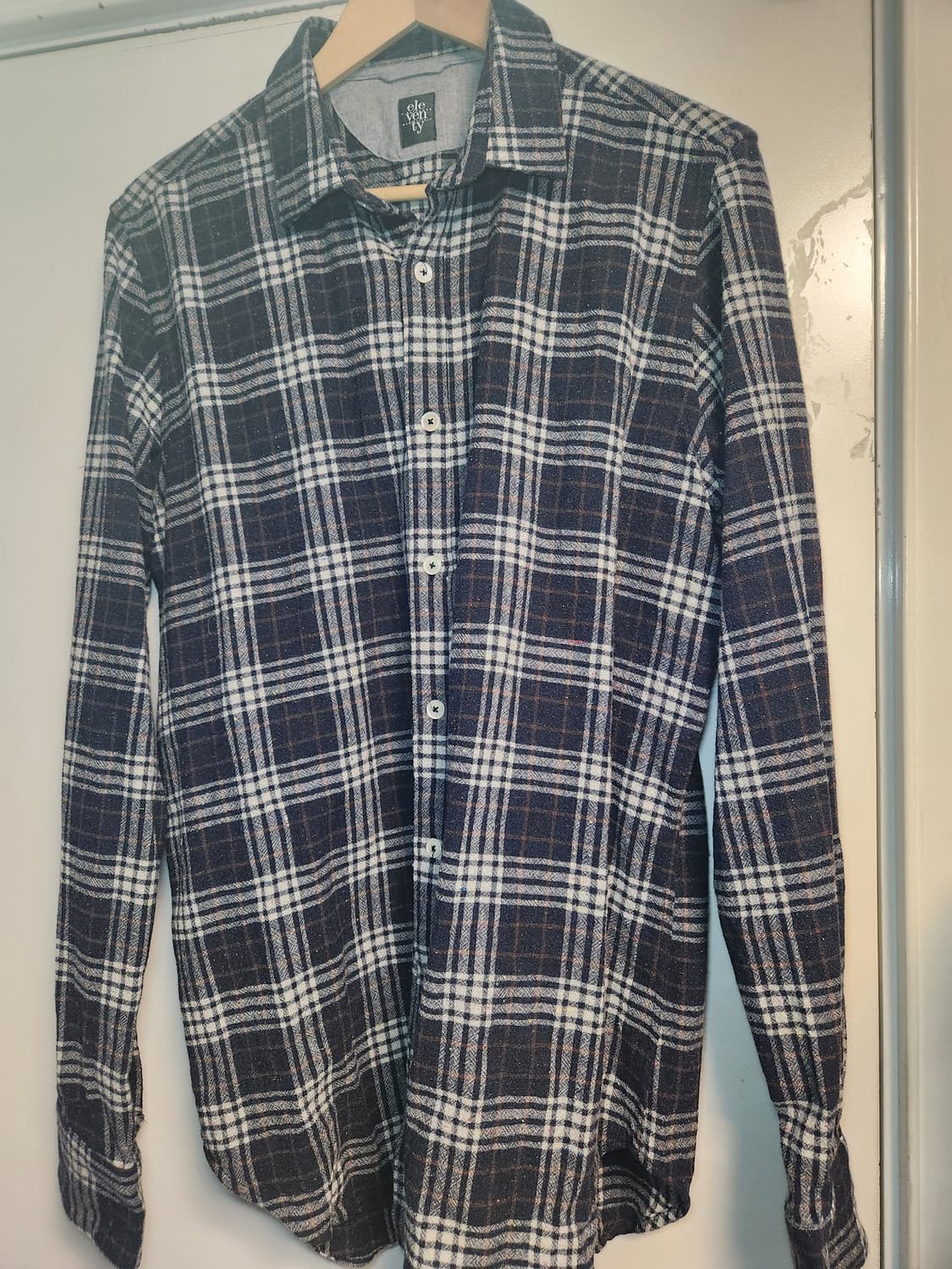 일레븐티 체크 울셔츠 L 상품이미지1