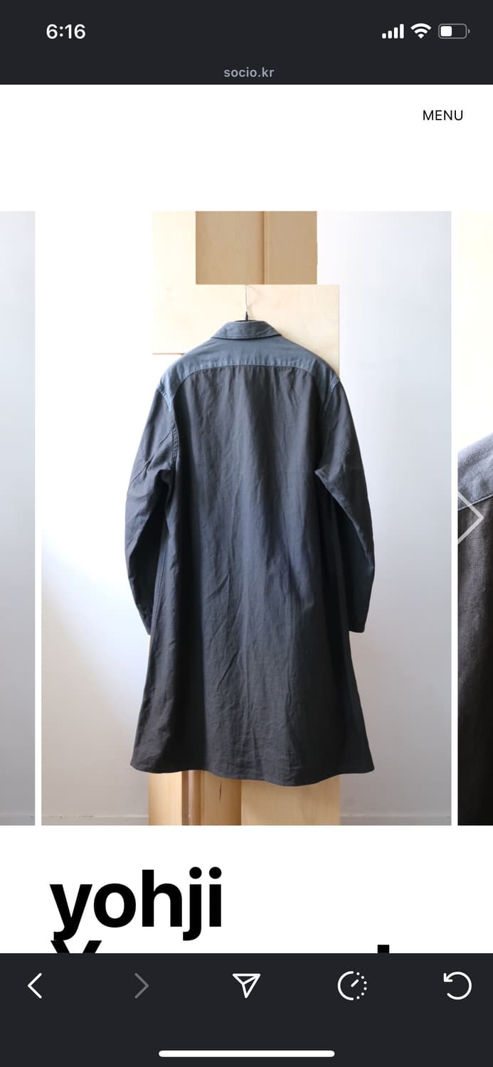 요지야마모토 POUR HOM ME 2018 롱셔츠 상품이미지2