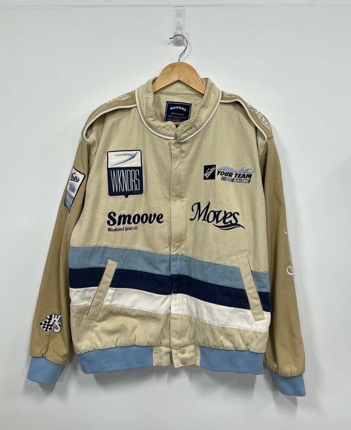 위캔더스 패치 레터링 레이싱 자켓 상품이미지8