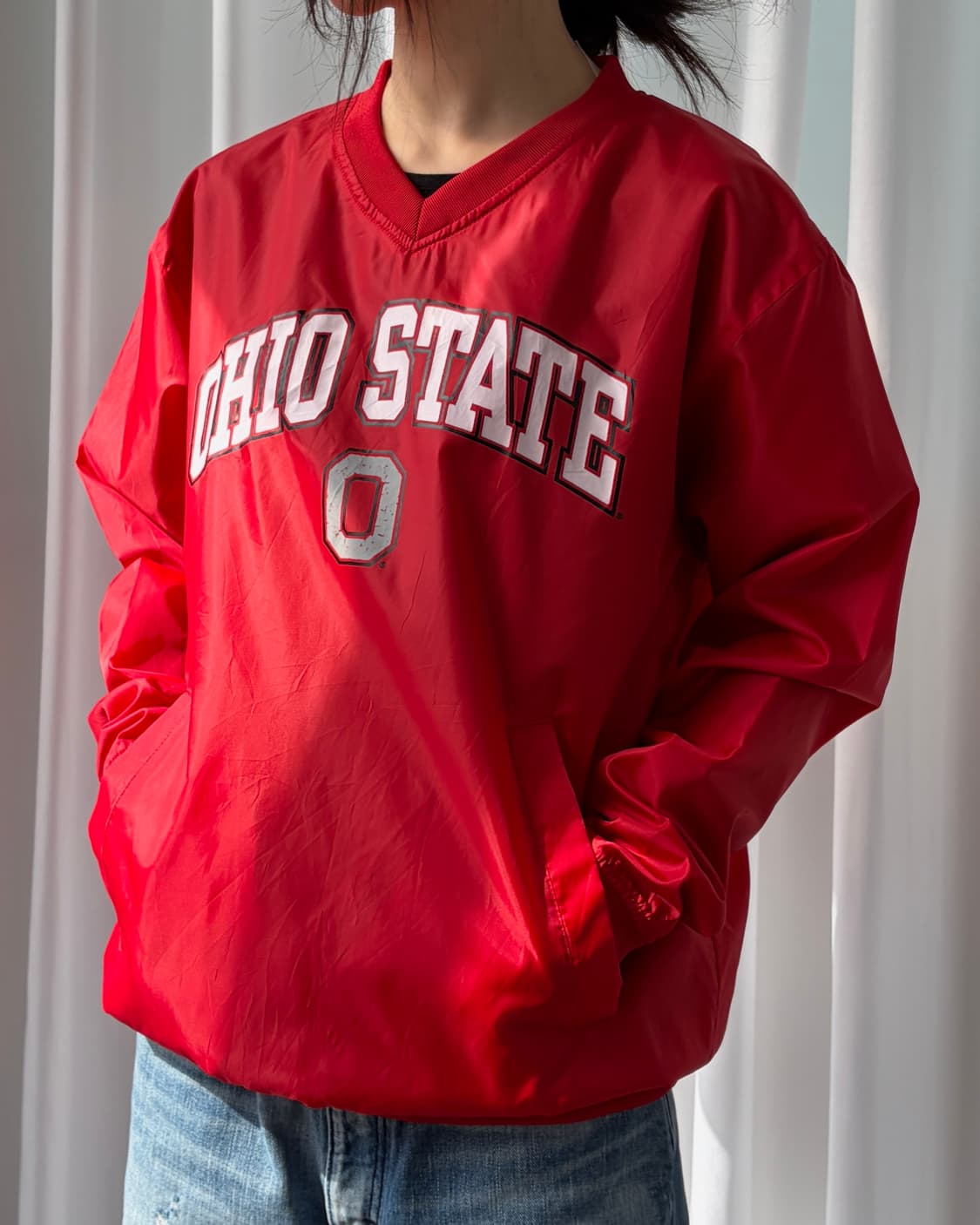 [S-M]레드오크 오하이오 스테이트 웜업 바람막이  상품이미지1