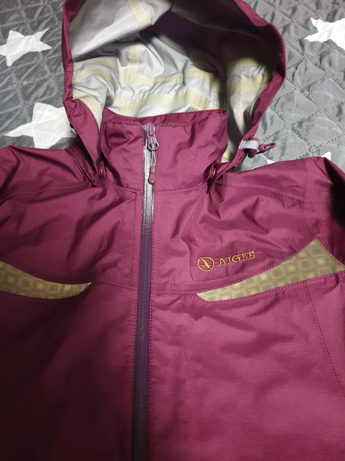 (새상품급) AIGLE 에이글 나일론 방수 바람막이 후드 집업자켓 (M) 상품이미지2