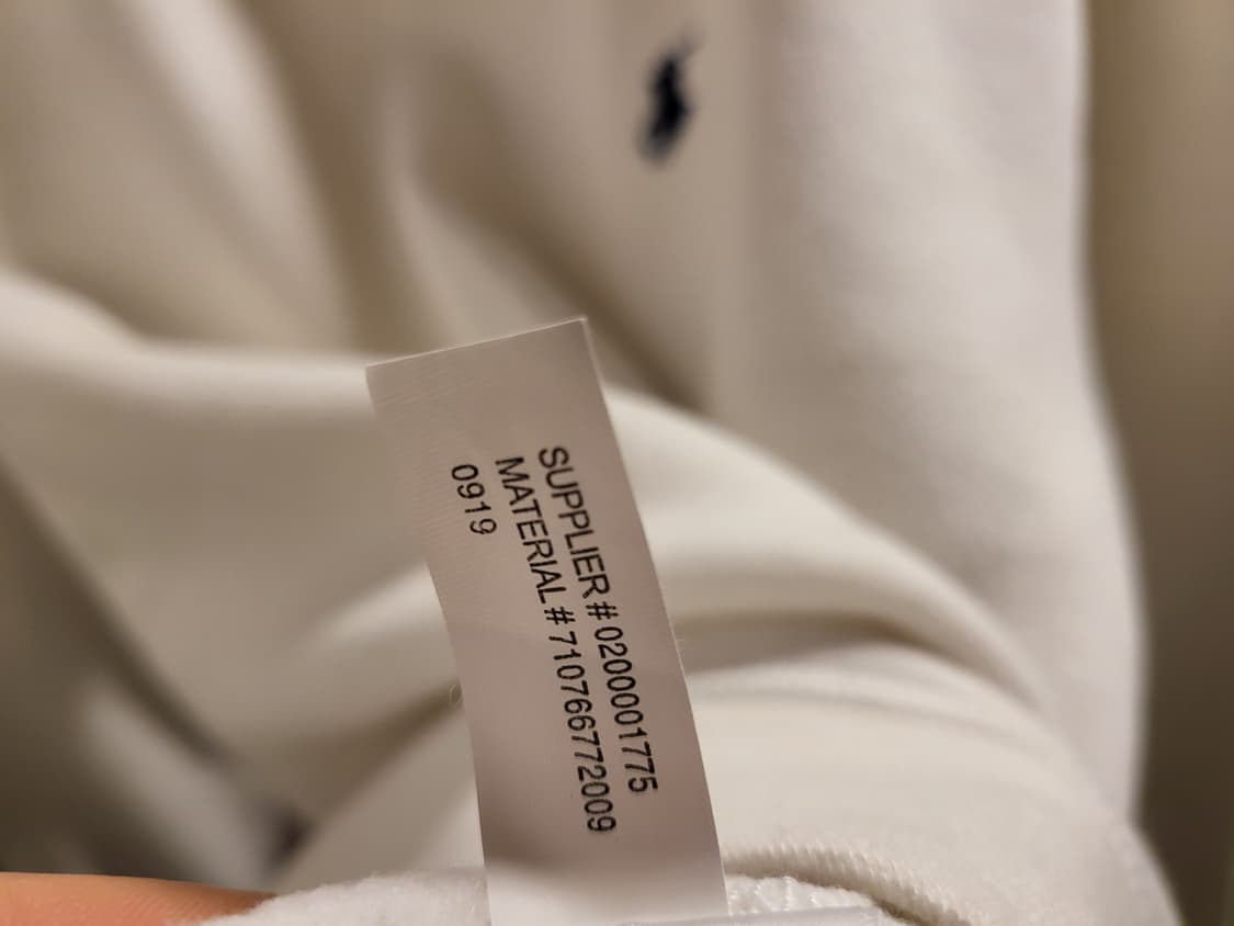 폴로 랄프로렌 화이트 기모 맨투맨 상품이미지7