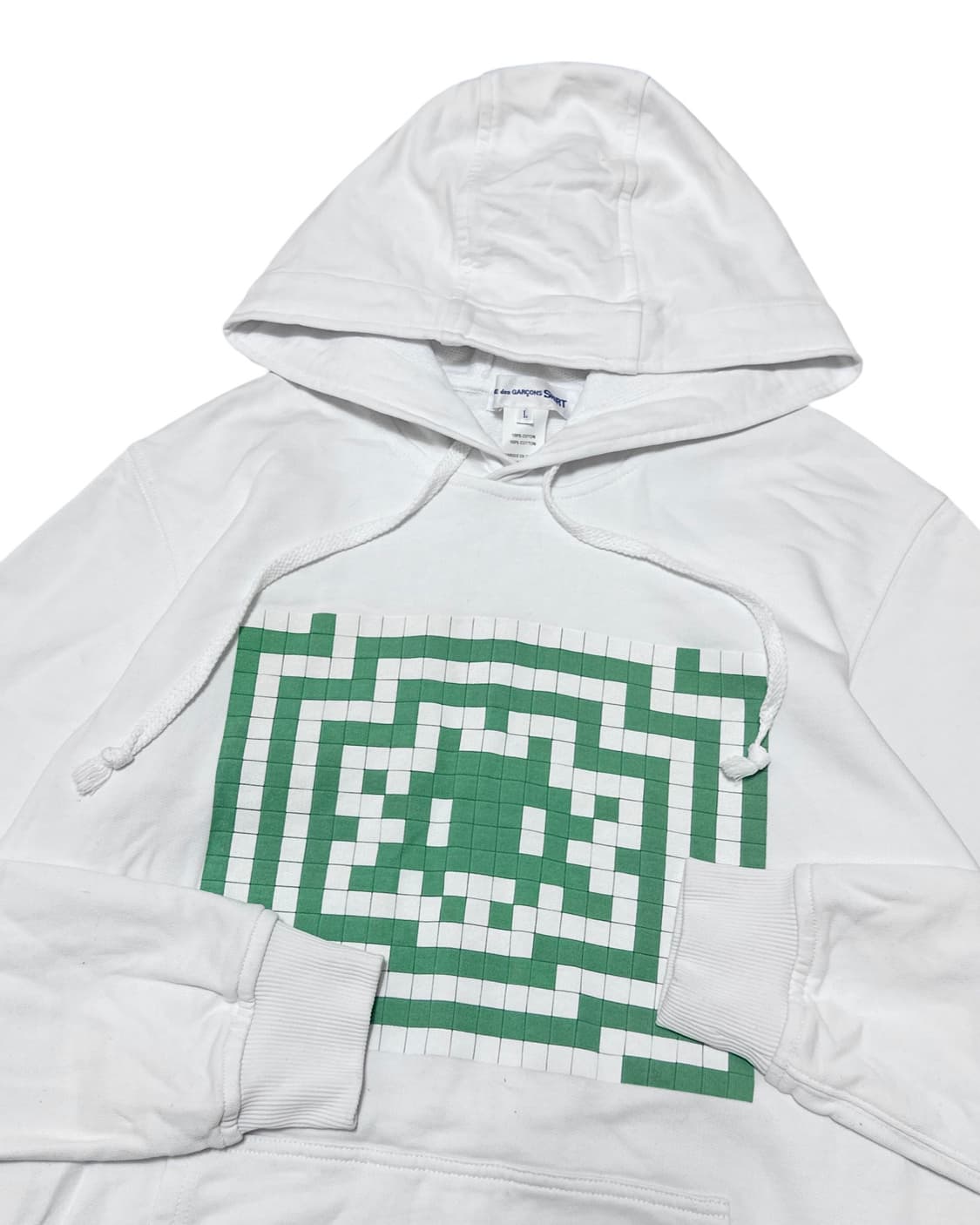 꼼데가르송 인베이더 화이트 후드티 상품이미지4