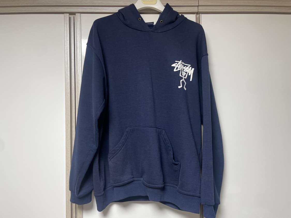[L] 빈티지 90s stussy 올드 스투시 후드티 네이비 상품이미지1