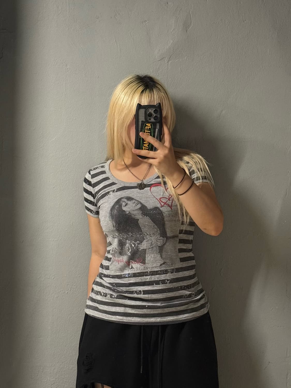 girl printing stripe pattern top 상품이미지2