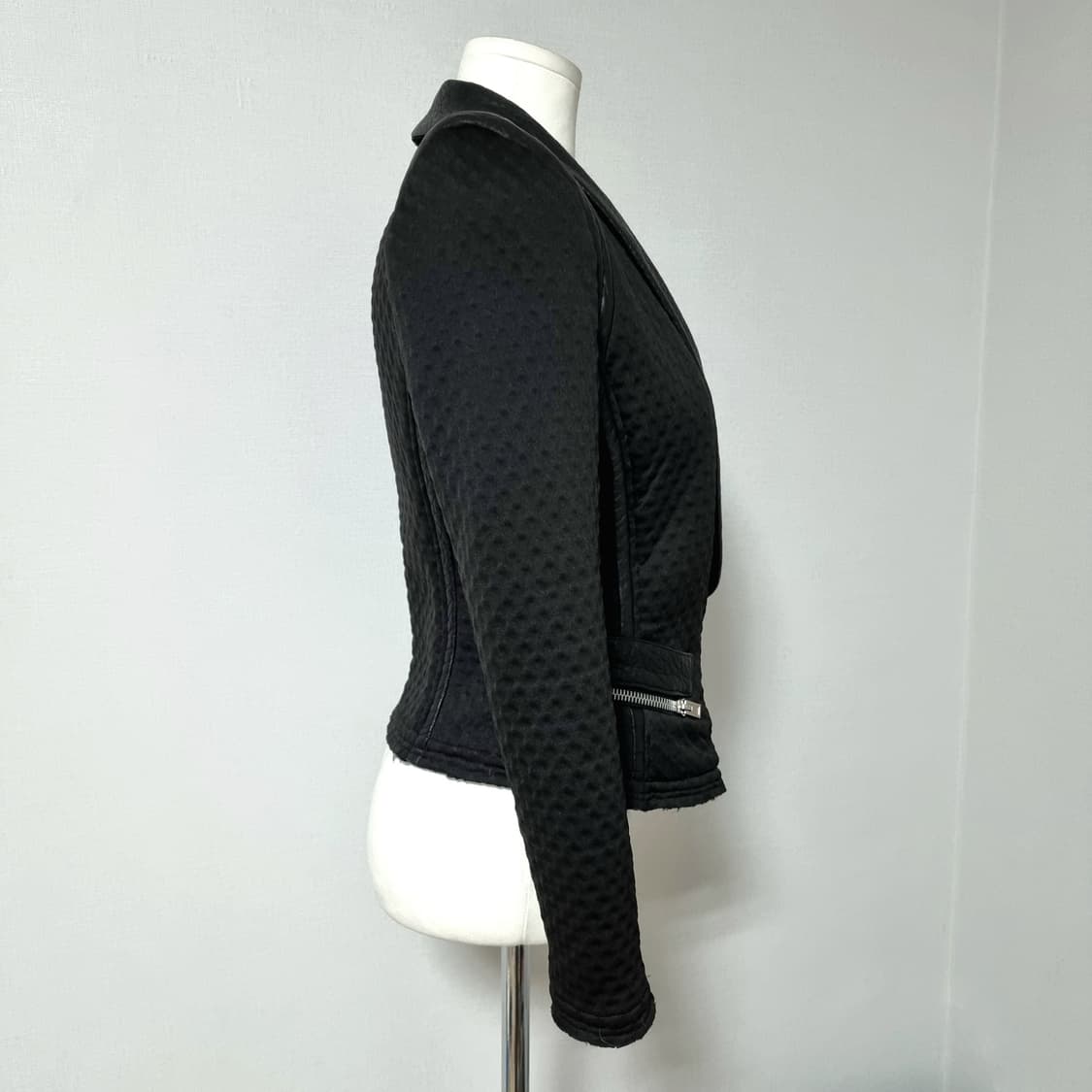 IRO 이로 퀼팅자켓 가죽자켓 레더트리밍 (44~날씬55) 상태최상 상품이미지6