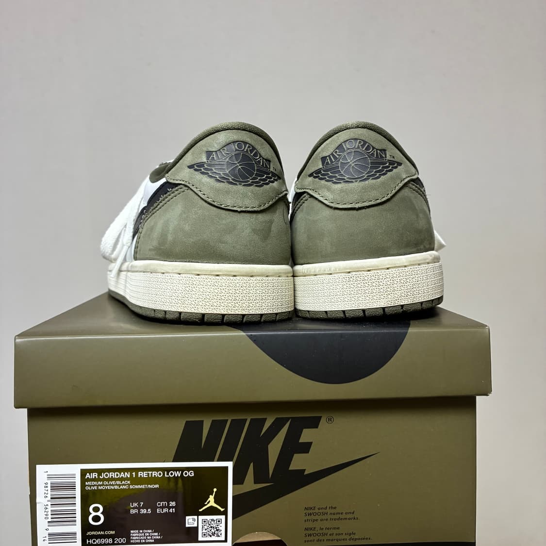 [260]나이키 에어조던1 로우 미디엄올리브 상품이미지4