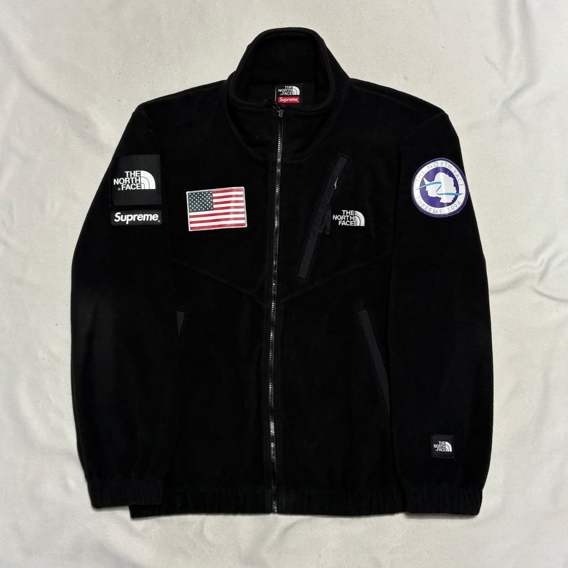 XL 슈프림 x 노스페이스 17SS 트랜스 안타티카 익스페디션 폴라텍 플 상품이미지2