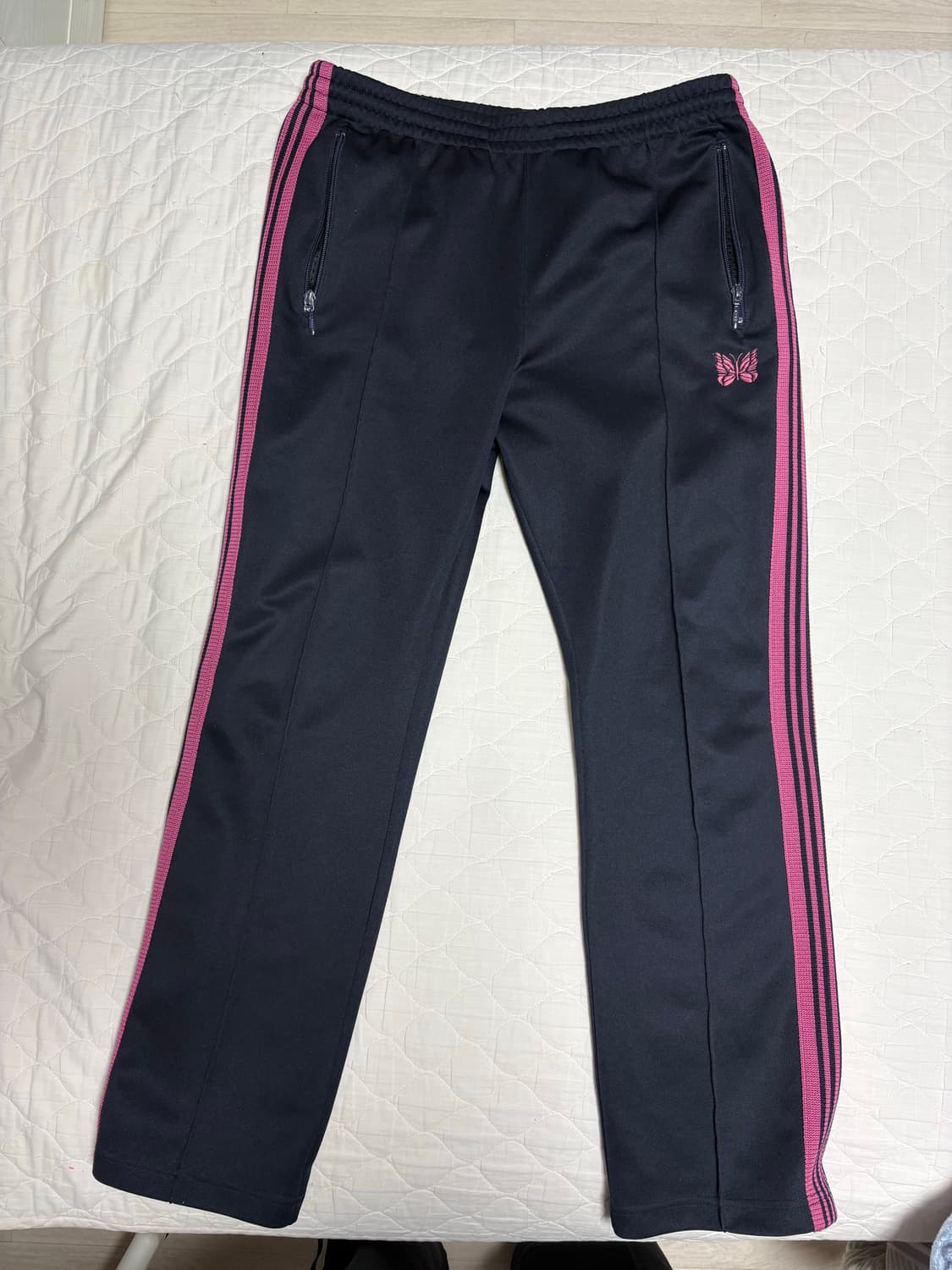 니들스 트랙팬츠 M 핑크 블랙 상품이미지1