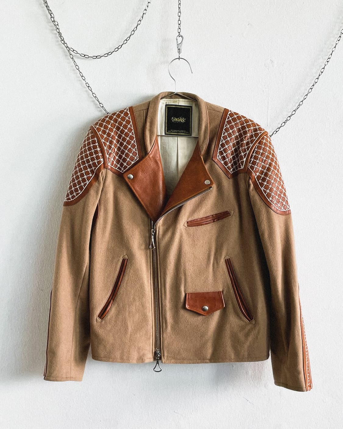 사스콰치패브릭스 사시코 레더패치 울 라이더 자켓 상품이미지1