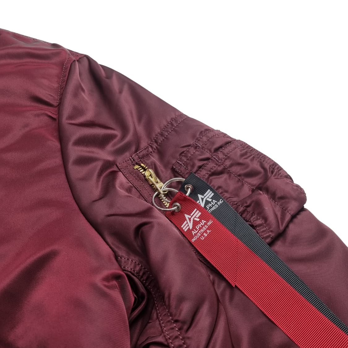 알파인더스트리 MA-1 항공점퍼 항공자켓 L 버건디 상품이미지6