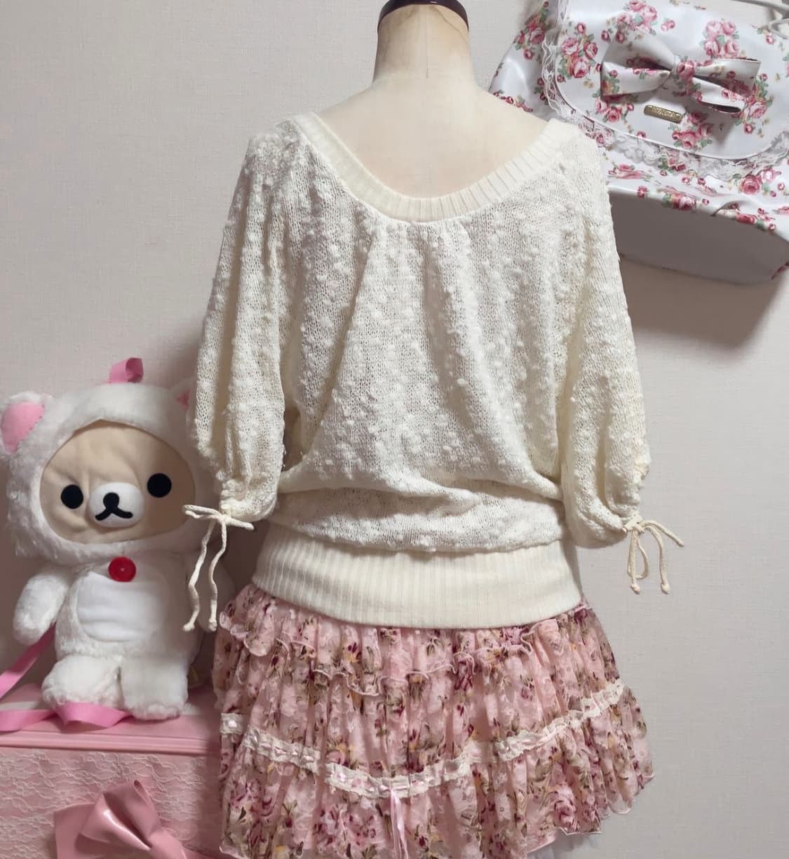 리즈리사 폰쵸 니트 가기바리 상품이미지2