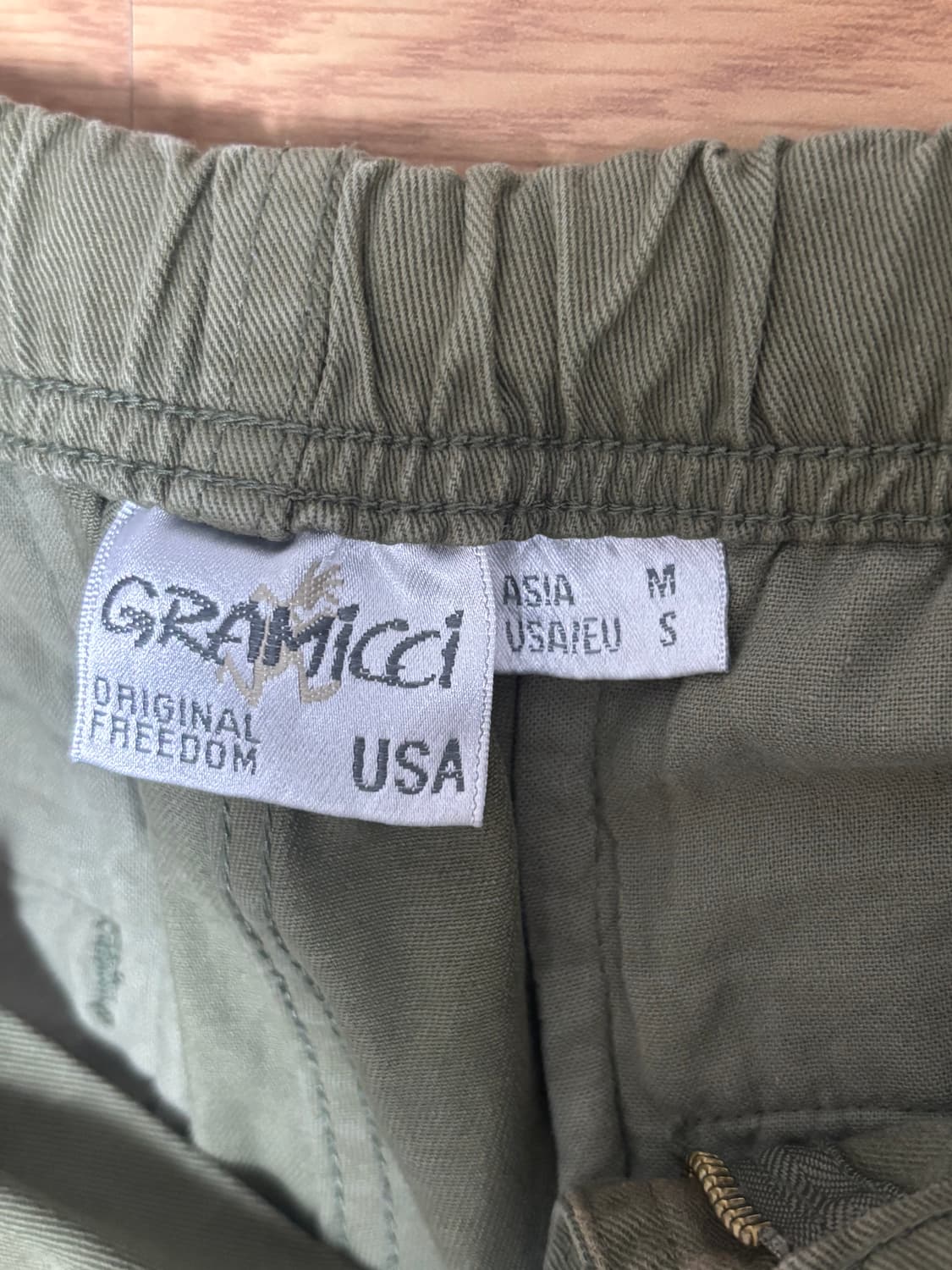 그라미치 루즈 테이퍼드 팬츠 M 올리브 상품이미지4