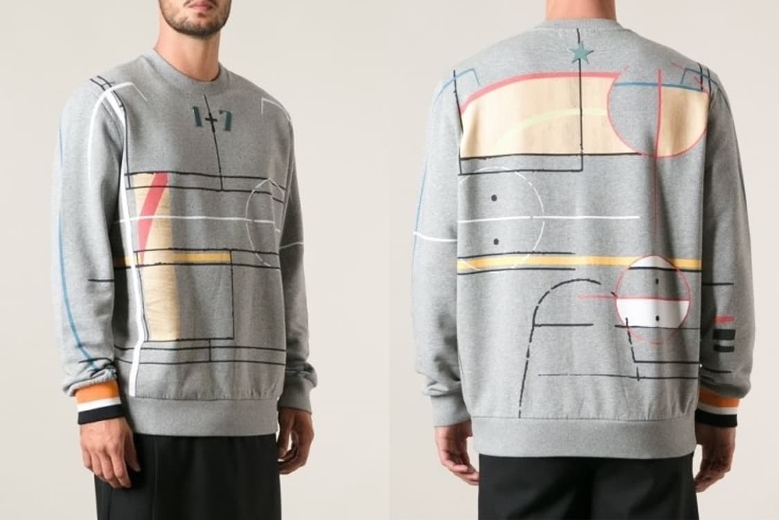 지방시 14AW 메탈 장식 기하학 맨투맨 그레이 상품이미지10