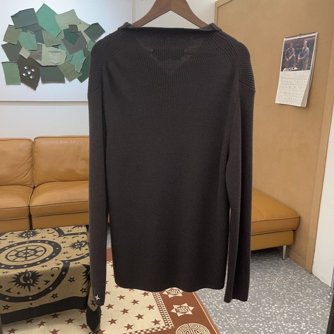 스톤아일랜드 캐주얼 모던시크 반집업 울 니트 XL C08733 상품이미지4