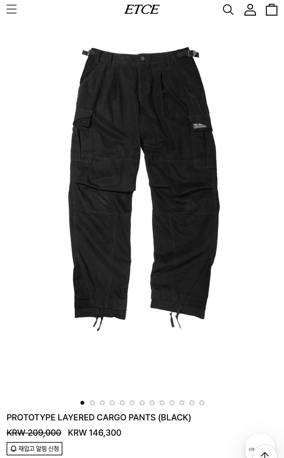 XL) etce 레이어드 카고팬츠 상품이미지1