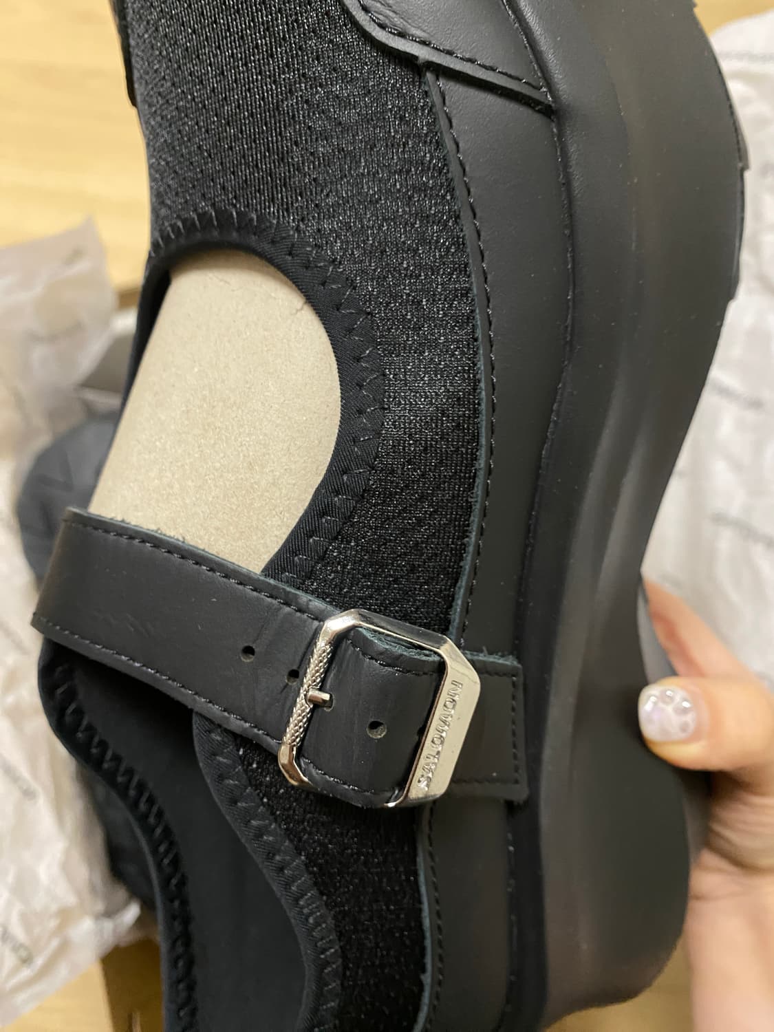 꼼데가르송 살로몬 메리제인 플랫폼 블랙 240 상품이미지4