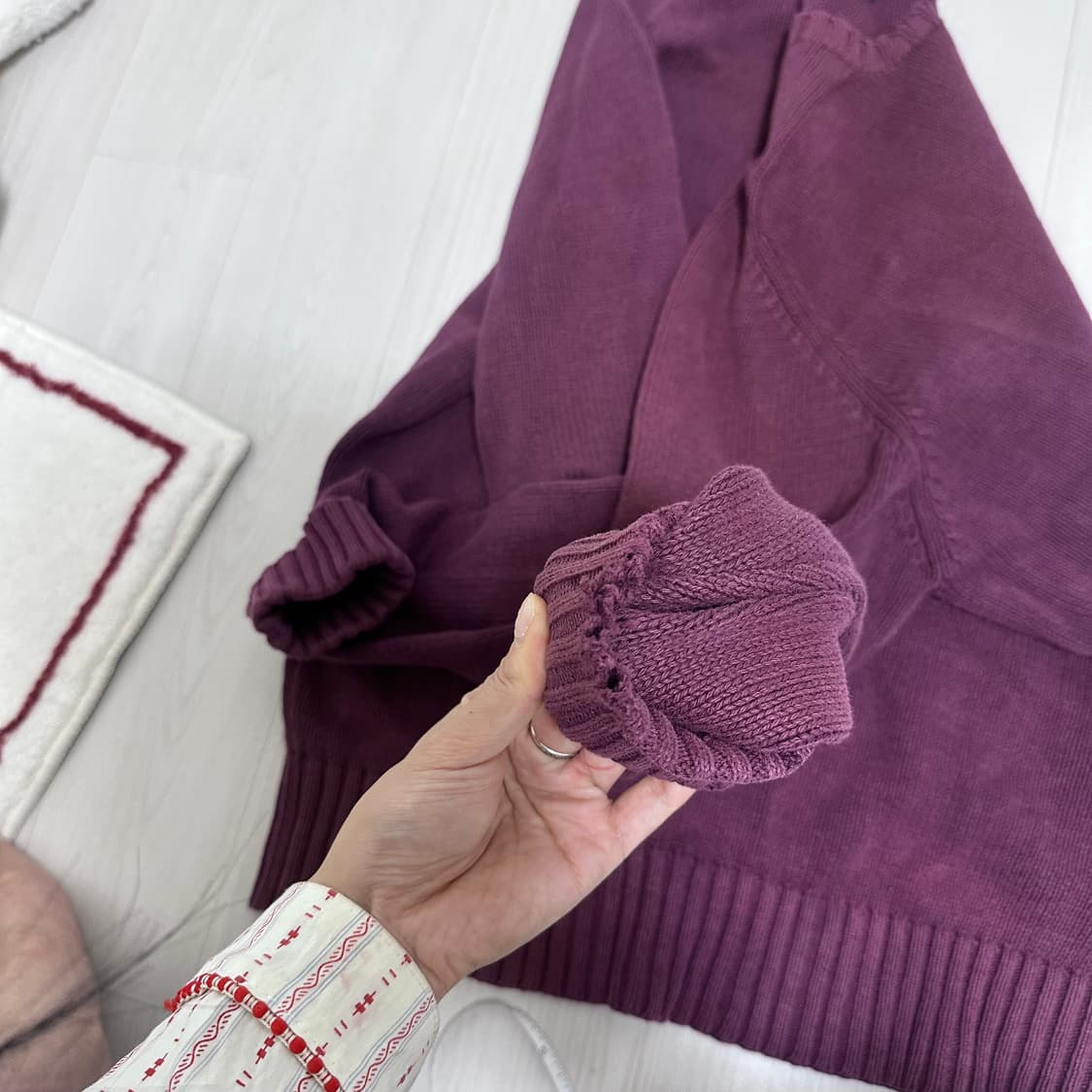 폴로니트 버건디  상품이미지3