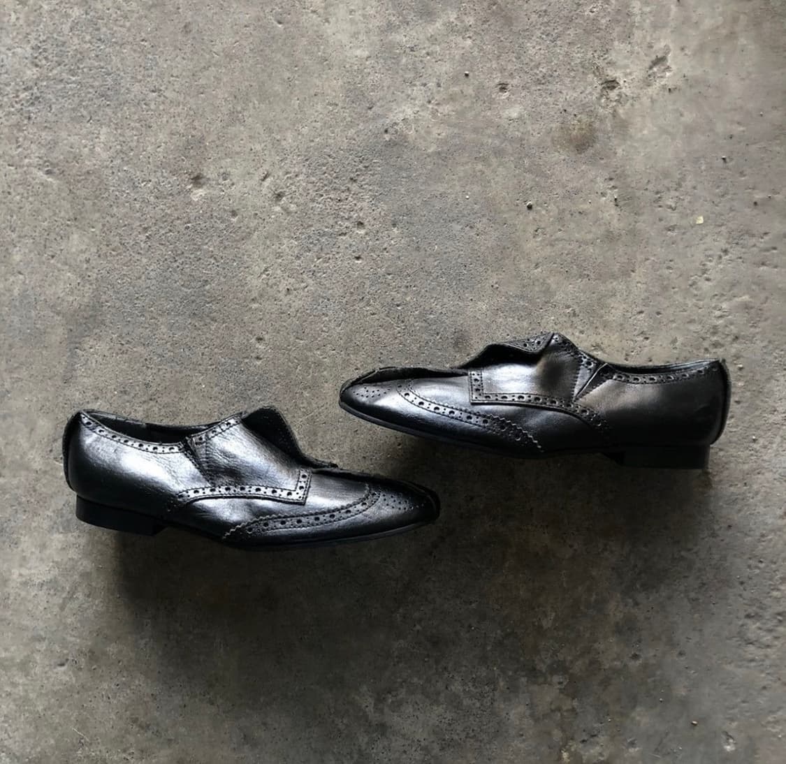 꼼데가르송 트리콧 레더 윙팁/230 상품이미지3