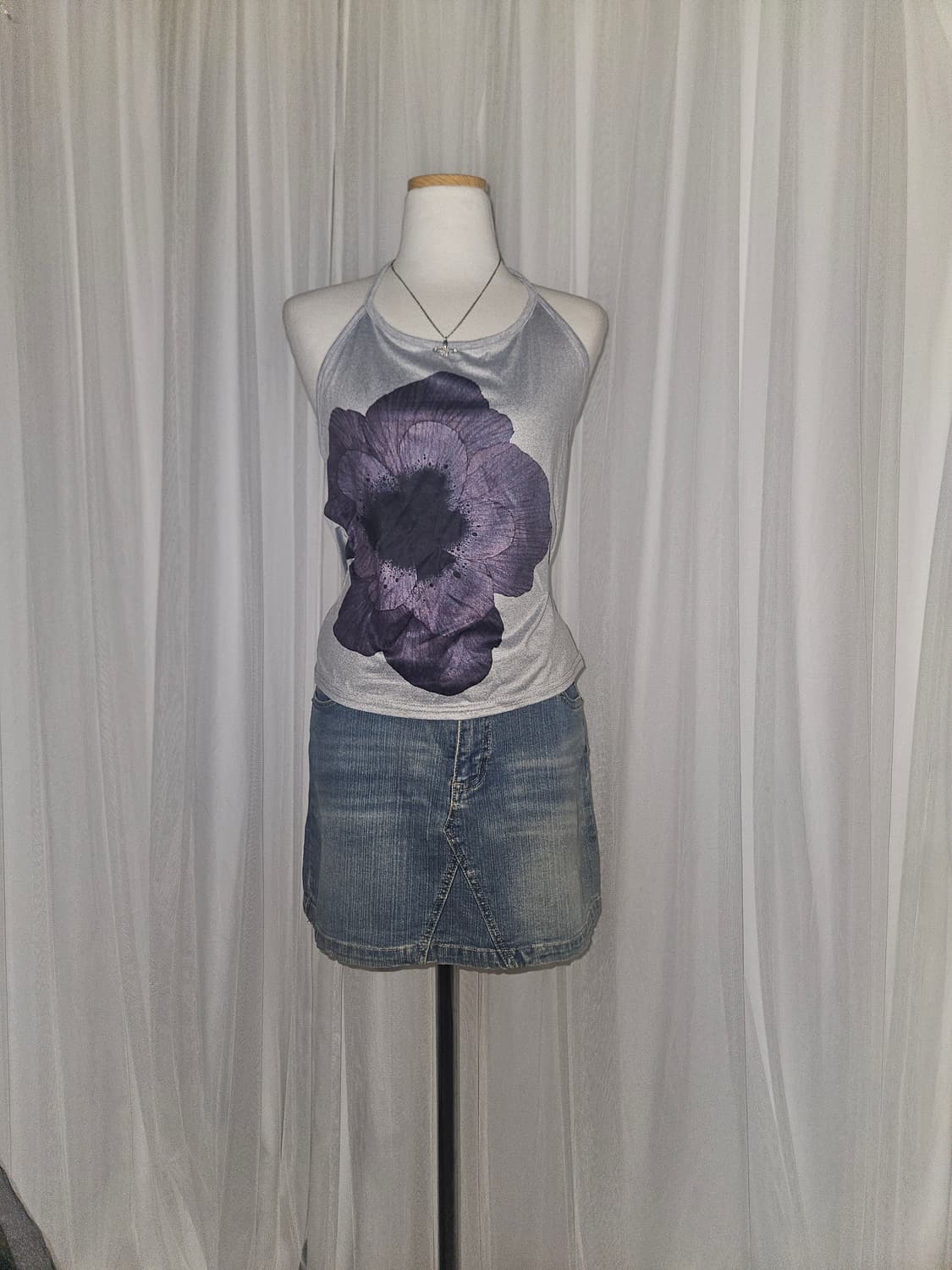 y2k 오네갸루 2000s 빈티지 데님 포켓 미니스커트 상품이미지4