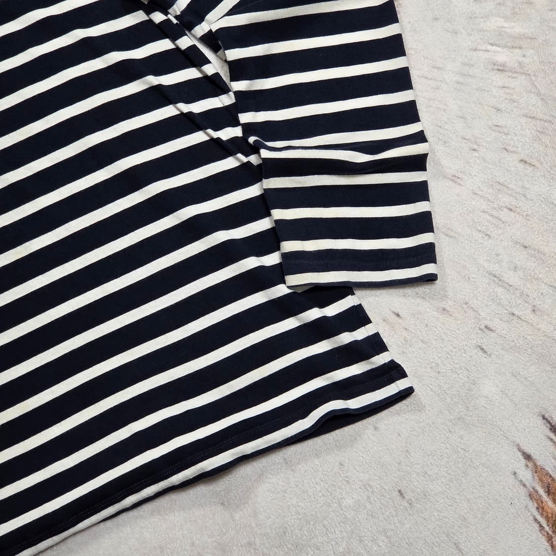 빈티지 블랙 화이트 단가라 롱슬리브 상품이미지3